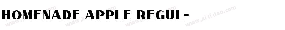 homenade apple regul字体转换